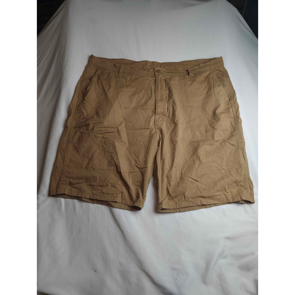 Wrangler Mens Tan Khaki Cargo Shorts Size 42 Stretch Twill Utility